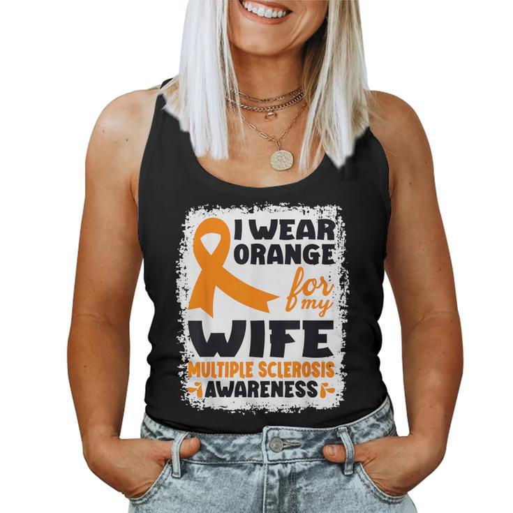 I Wear Orange For My Wife Ms Multiple Sclerosis Awareness Women Tank Top