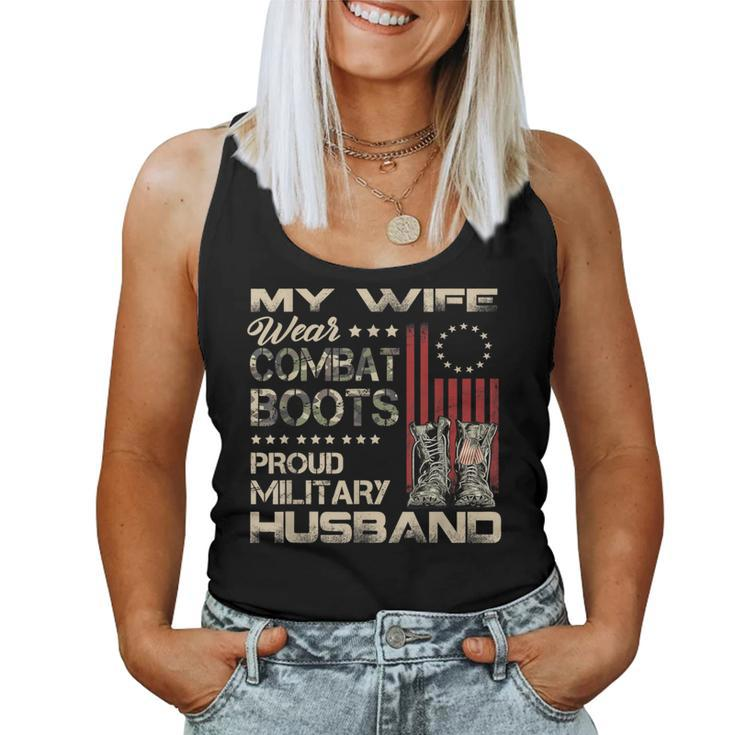 My Wife Wears Combat Boots Proud Military Husband Women Tank Top