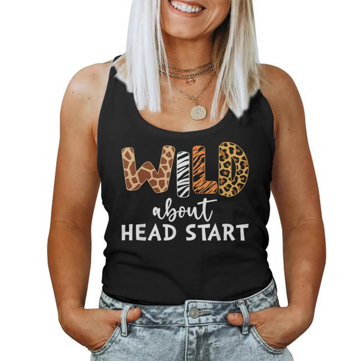 Wild About Head Start Teacher Back To School Leopard Women Tank Top