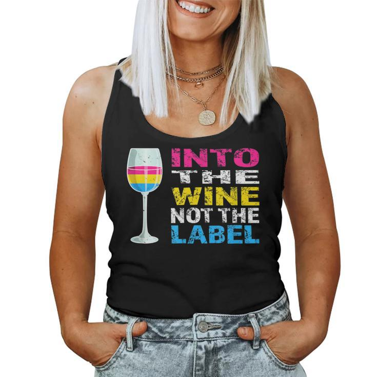 Into The Wine Not The Label Pansexual Lgbtq Pride Vintage Women Tank Top