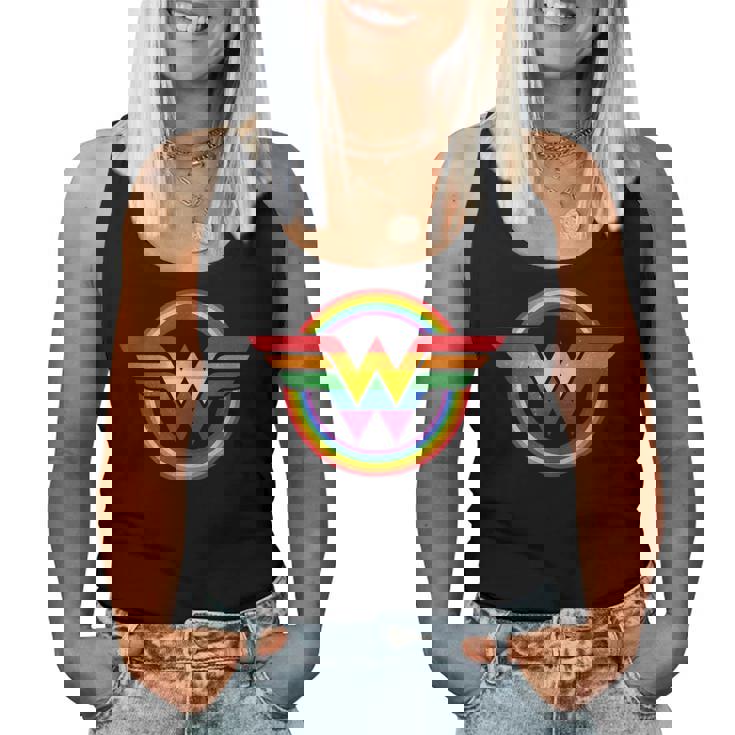 Wonder Pride Gay Hero Proud Ally Lgbtq Rainbow Flag Women Tank Top