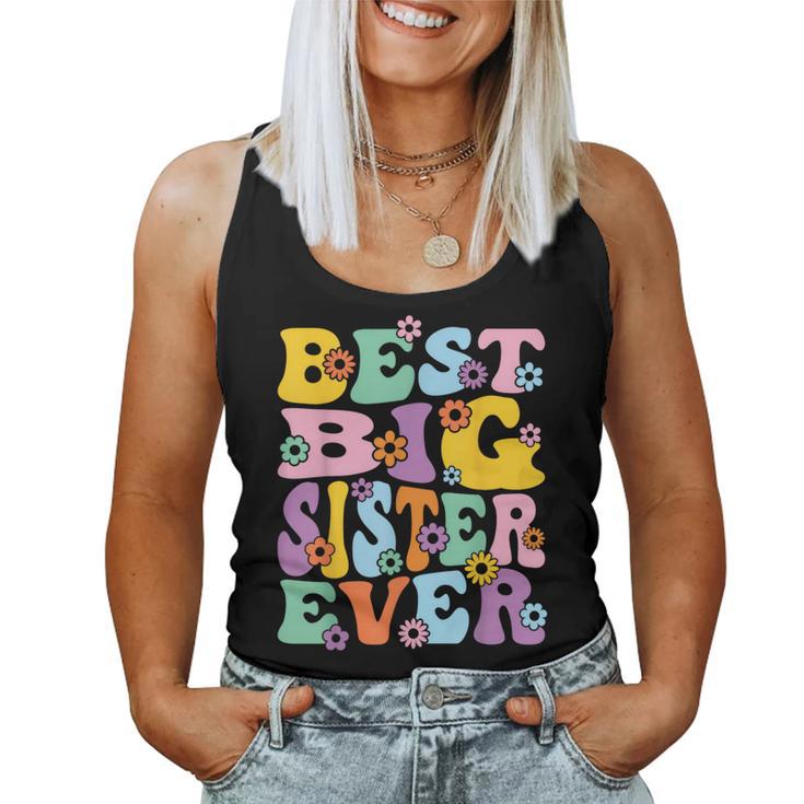 Youth Best Big Sister Ever Girl's Baby Announcement Idea Women Tank Top