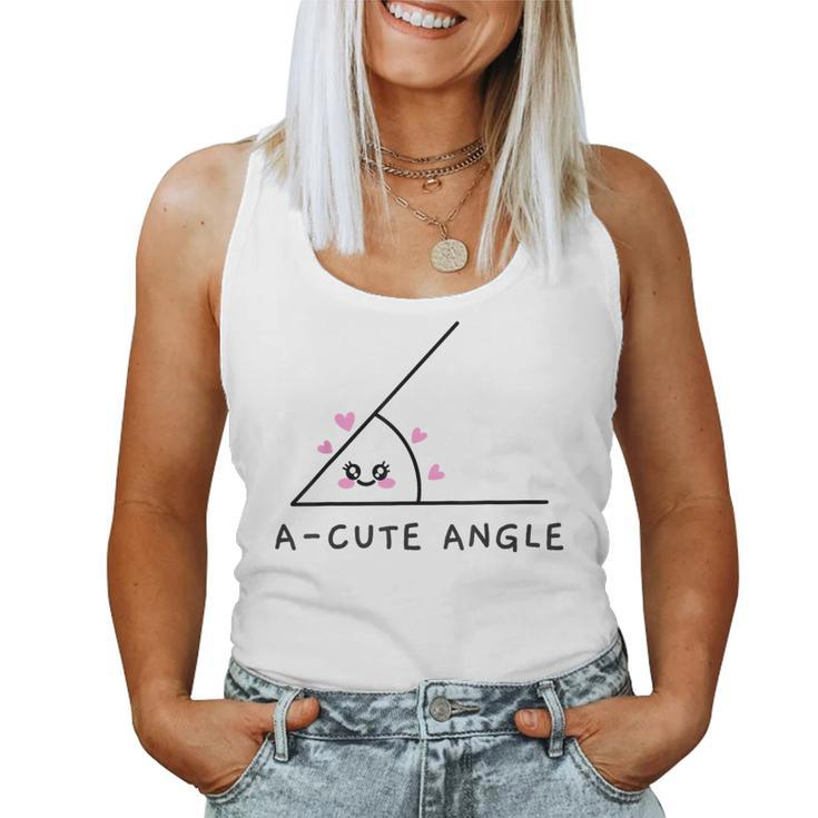 Acute Angle Math Teacher Joke For Geometry Trigonometry Nerd Women Tank Top