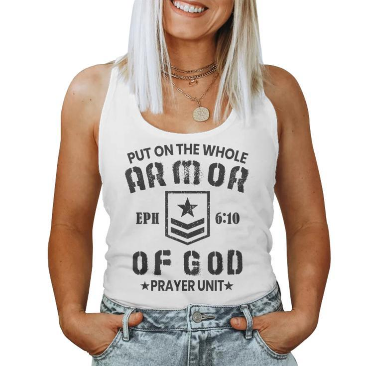 Armor Of God Christian Worship Bible Verse Women Tank Top