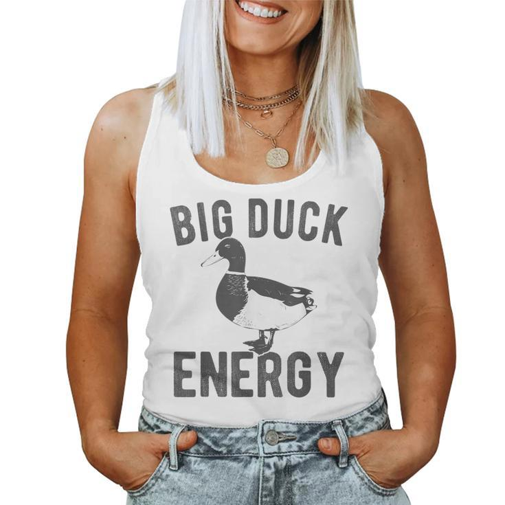 Big Duck Energy Retro Vintage Style Duck Meme Women Tank Top