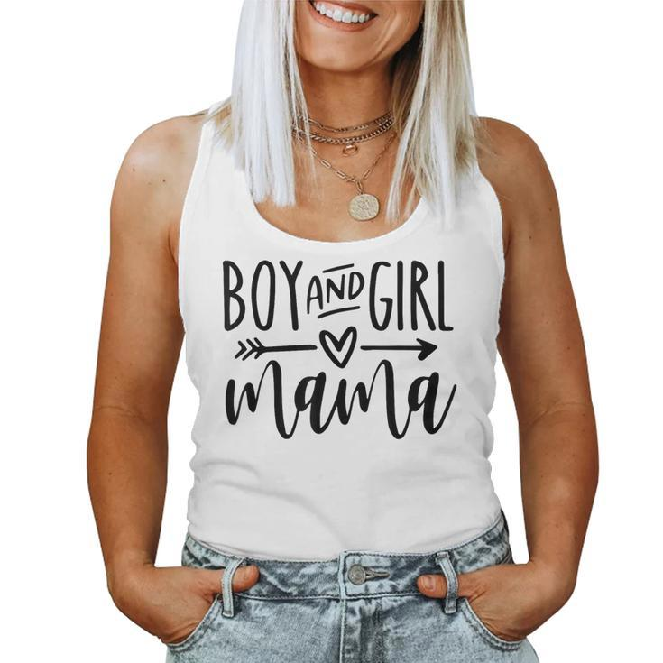 Boy And Girl Mama Mom Of Two Mommy Mother's Day Women Women Tank Top