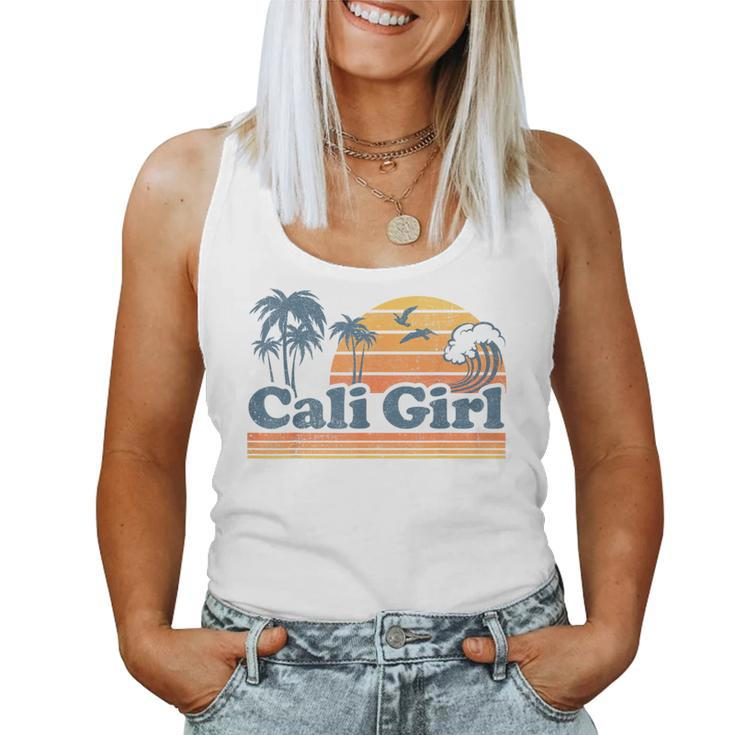 Cali Girl California Beach Summer Vacation Vintage 70S Retro Women Tank Top