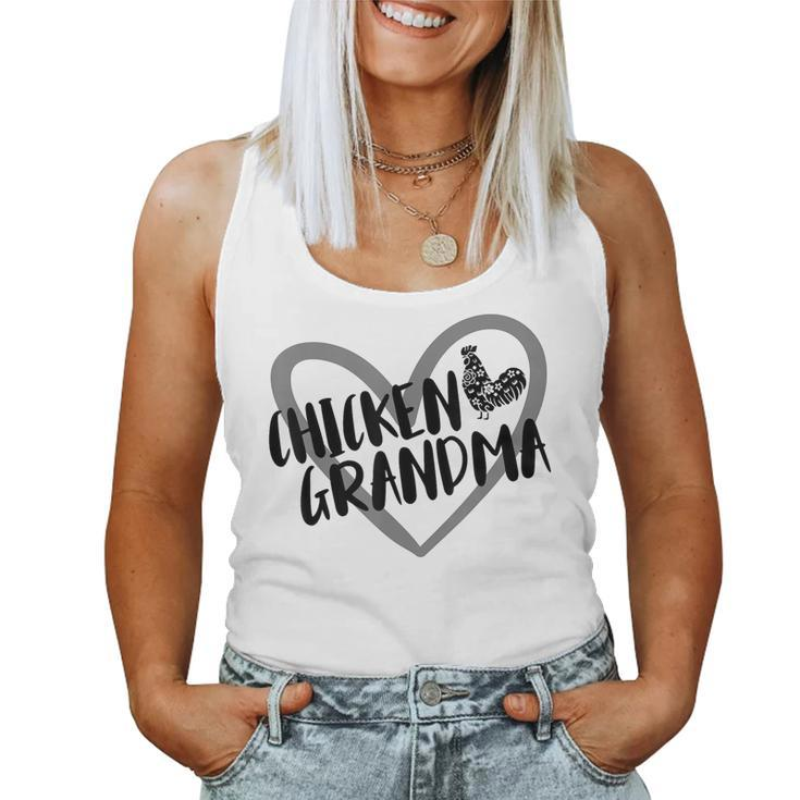 Chicken Grandma Heart Farmer Chicken Lover Women Tank Top