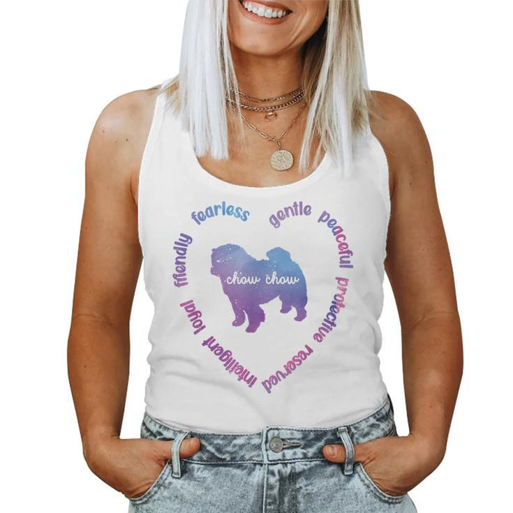 Chow Chow Dog Heart Chow Chow Mom Chow Chow Dad Women Tank Top