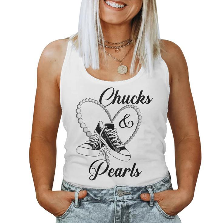 Chucks And Pearls Black 2023 For And Women Tank Top