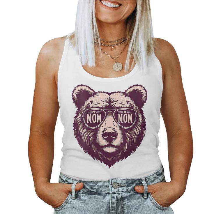 Damen Mama Bär Mama Bär Lustig Mama Muttertag Mit-Ausschnitt Tank Top Frauen