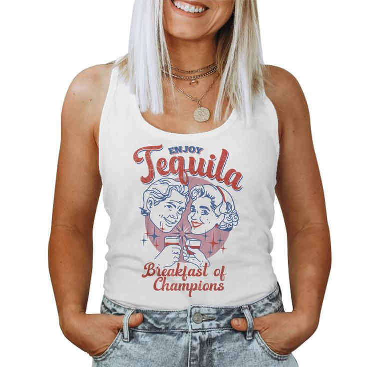 Enjoys Tequila The Breakfasts Of Championss Vintage Women Tank Top