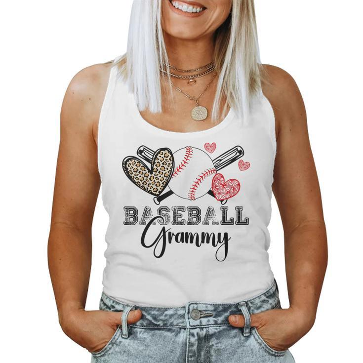 Family Baseball Grammy Heart Baseball Grandma Women Tank Top