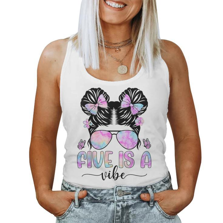 Five Is A Vibe 5 Year Old Girls 5Th Birthday Women Tank Top