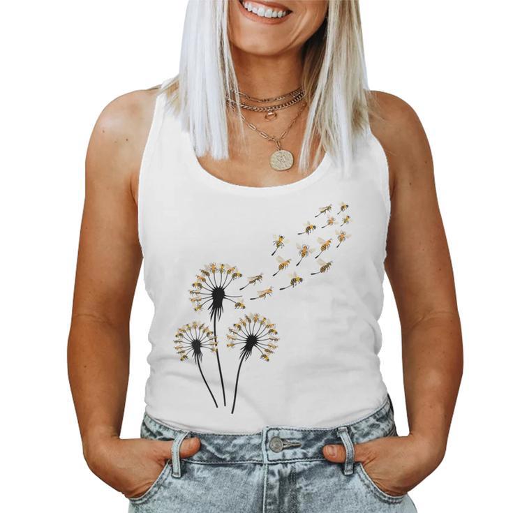 Flower Dandelion Bees For Bee Lover Bee Women Tank Top