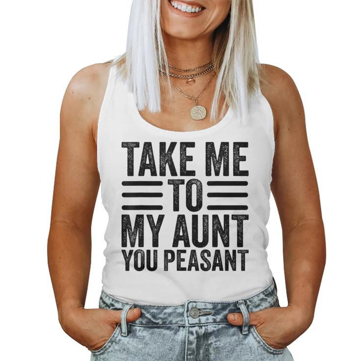 Aunt Life Baby Shower Take Me To My Aunt You Peasant Women Tank Top