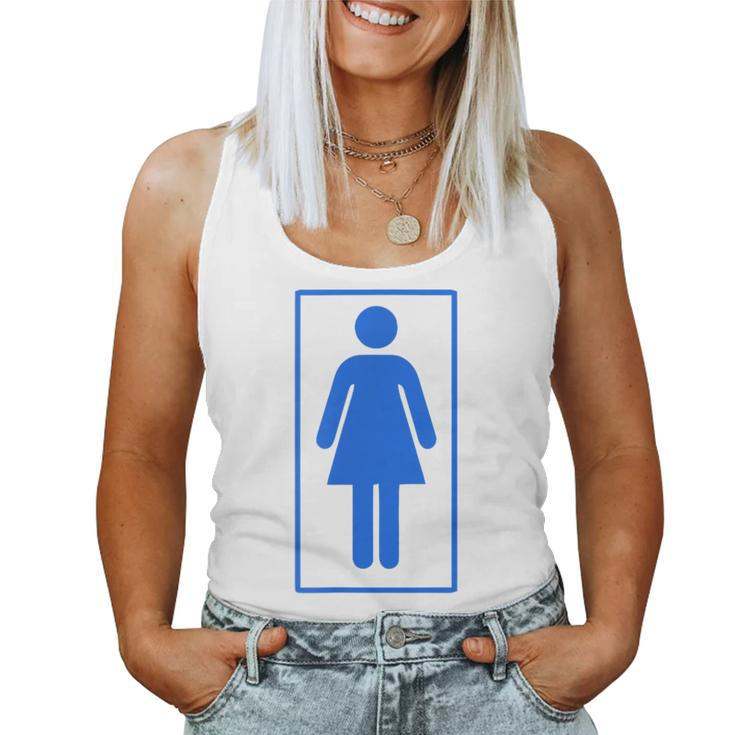 Toilet Sign Nerd Geek Graphic Women Tank Top