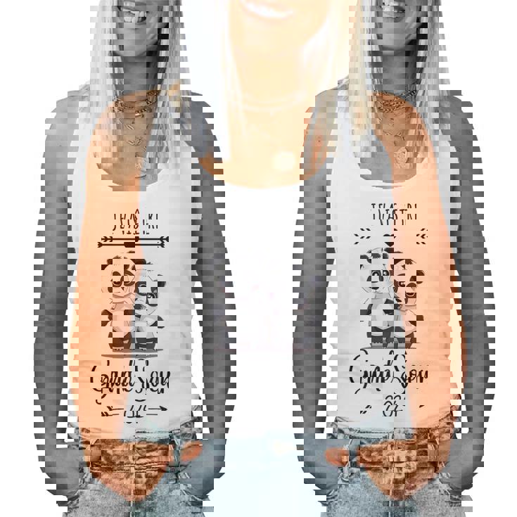 Future Grande Sœur 2024 Panda Je Vais Être Grande Soeur 2024 Women Tank Top