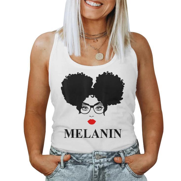 Afro Diva Red Lips Black Girl Magic Puffs Melanin Women Tank Top