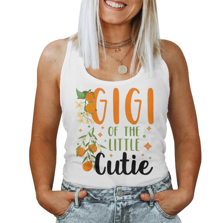Gigi Little Cutie Baby Shower Orange 1St Birthday Party Women Tank Top