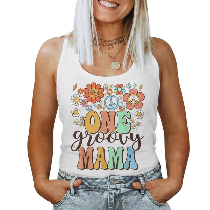 Groovy Mama Retro Mom Birthday Matching Family Party Women Tank Top