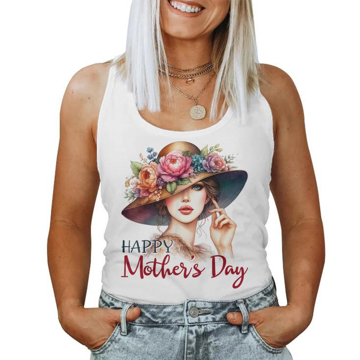 Happy Mother's Day Cute Floral Mom Mommy Grandma Womens Women Tank Top