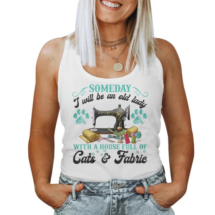 A House Full Of Cats And Fabric Quilting Lovers Women Tank Top