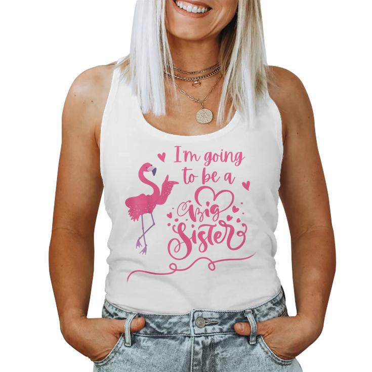 I'm Going To Be A Big Sister Flamingo Women Tank Top