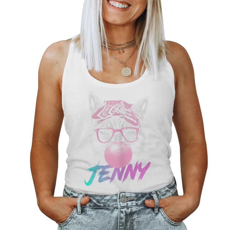 Jenny Schöner Mädchen Name Mit Niedlicher Katze Tank Top Frauen