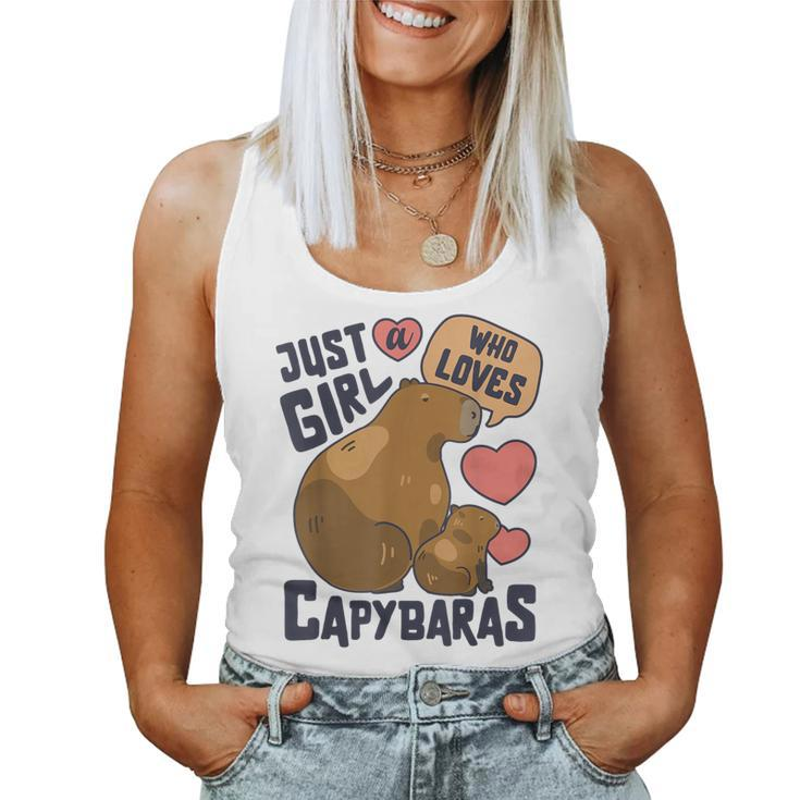 Just A Girl Who Loves Capybaras Capybara Lover Rodent Animal Women Tank Top