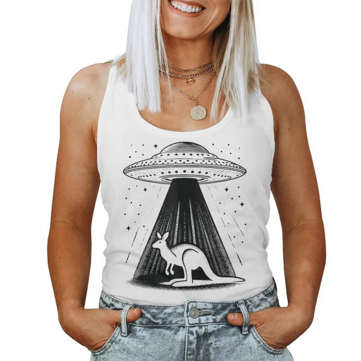 Kangaroo Dad Mom Lover Alien Ufo Women Tank Top