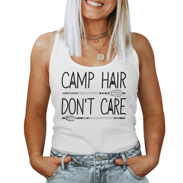 Ladies Camp Hair Don't Care Outdoors N Girls Women Tank Top