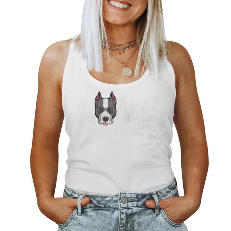 Liebe Stafforshire Bull Terrier Mama Lustiger Hund Papa Raglan Tank Top Frauen