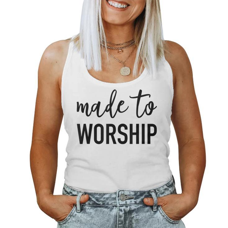 Made To Worship Popular Christian Life Faith Quote Women Tank Top