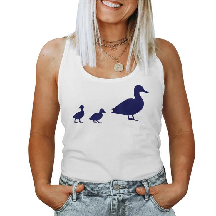 Mama Duck 2 Ducklings Animal Family B Women Tank Top