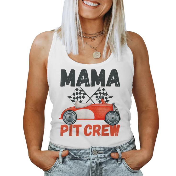 Mama Pit Crew Race Car Birthday Party Racing Parents Cool Women Tank Top