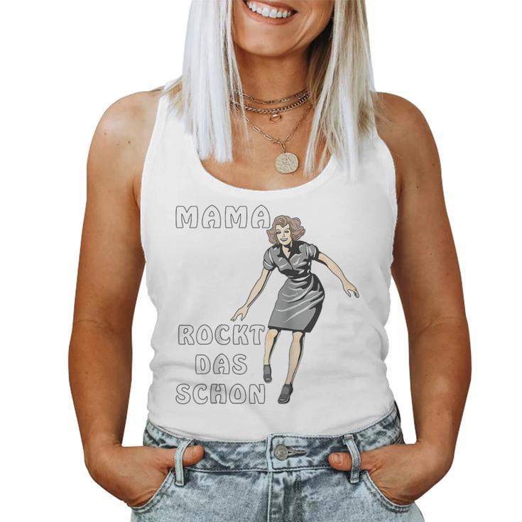 Mama Rockt Das Schon Papaater Kind Familie Mama Raglan Tank Top Frauen