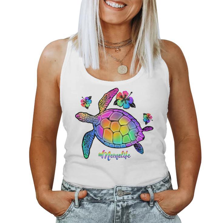 Meme Turtle Meme Life Sea Turtle Women Tank Top