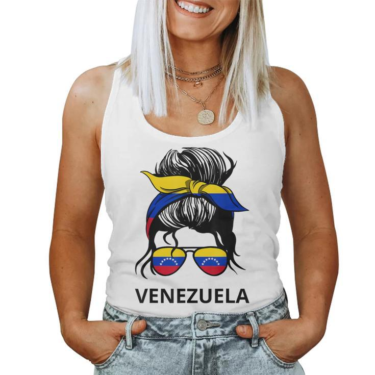 Messy Bun Girl Venezuela Pride Latina Venezuelan Women Women Tank Top