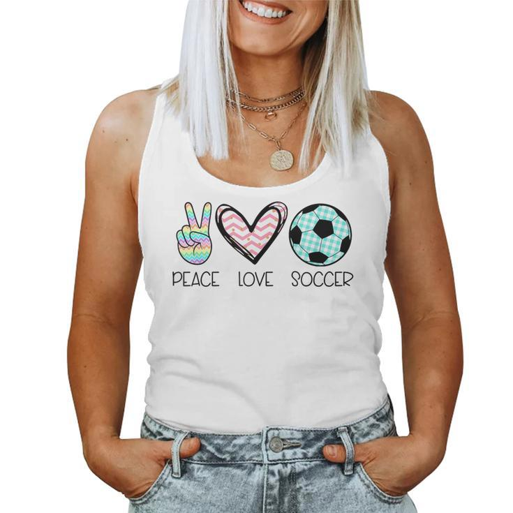Peace Love Soccer Cute For N Girls Women Tank Top