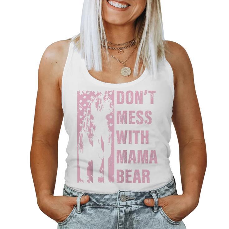 Retro Don't Mess With Mama Bear Lustiger Muttertag Raglan Tank Top Frauen