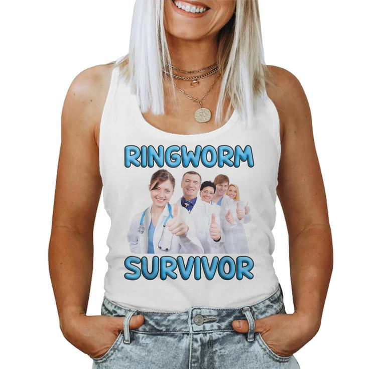 Ringworm Survivor Y2k Weird Ironic Sarcastic Satire Women Tank Top