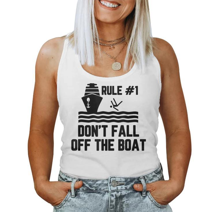 Rule 1 Don't Fall Off The Boat Boating Women Tank Top