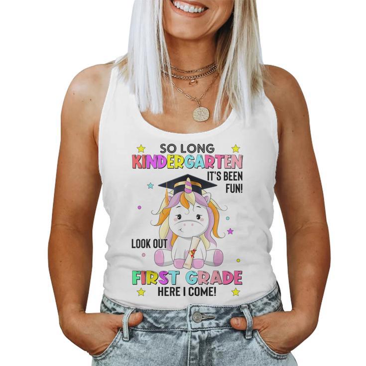 So Long Kindergarten Graduation Class 2024 Unicorn Girls Women Tank Top