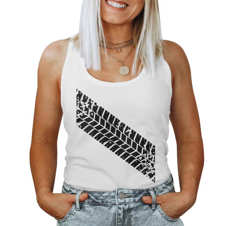 Tire Tread Mark Skid Tyre Women Tank Top