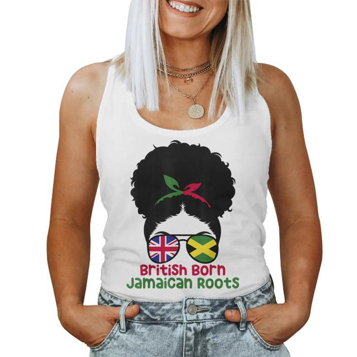 Uk British Grown Jamaican Roots Messy Bun Women Tank Top
