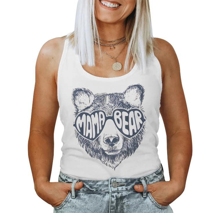Vintage Mama Bear Face Sunglasses Mom Mommy Mother's Day Women Tank Top