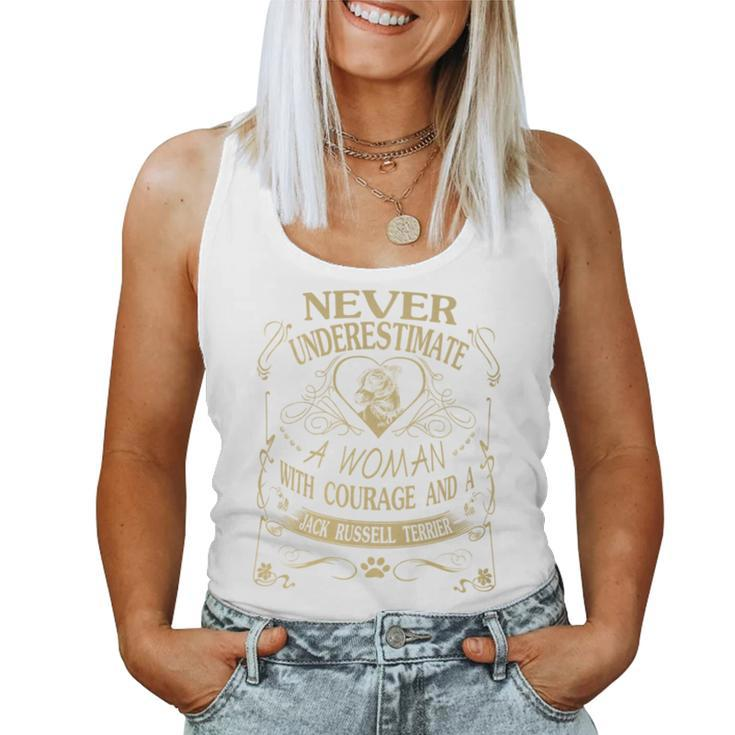 A Woman With Courage And A Jack Russell TerrierWomen Tank Top