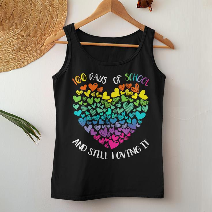 100Th Day Of School And Still Loving It 100 Rainbow Hearts Women Tank Top Personalized Gifts