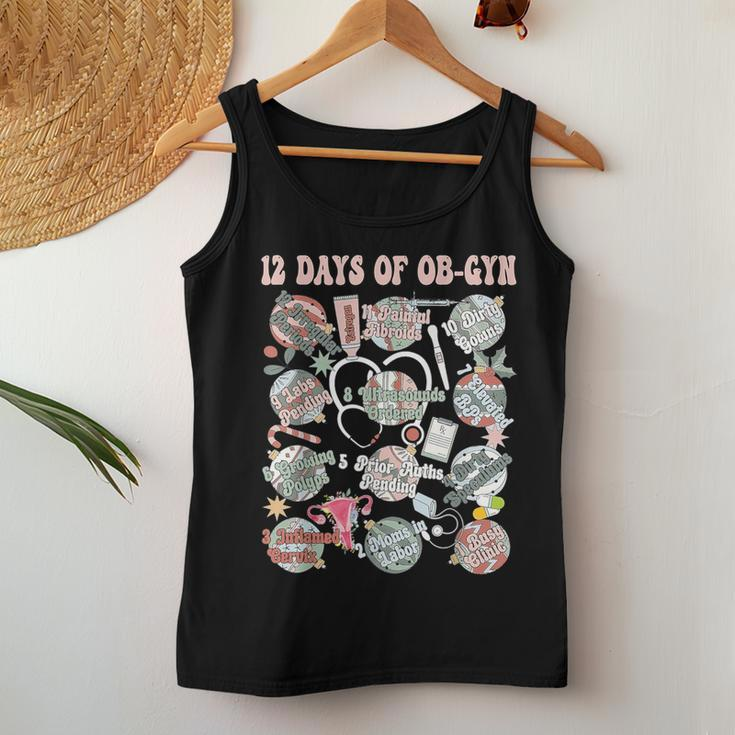 12 Days Of Ob-Gyn Christmas Labor And Delivery Nurse Outfit Women Tank Top Funny Gifts